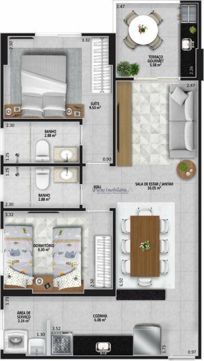 Apartamento à venda com 2 quartos, 62m² - Foto 19