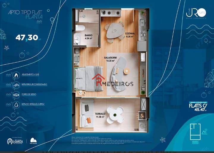 Apartamento à venda com 1 quarto, 46m² - Foto 14