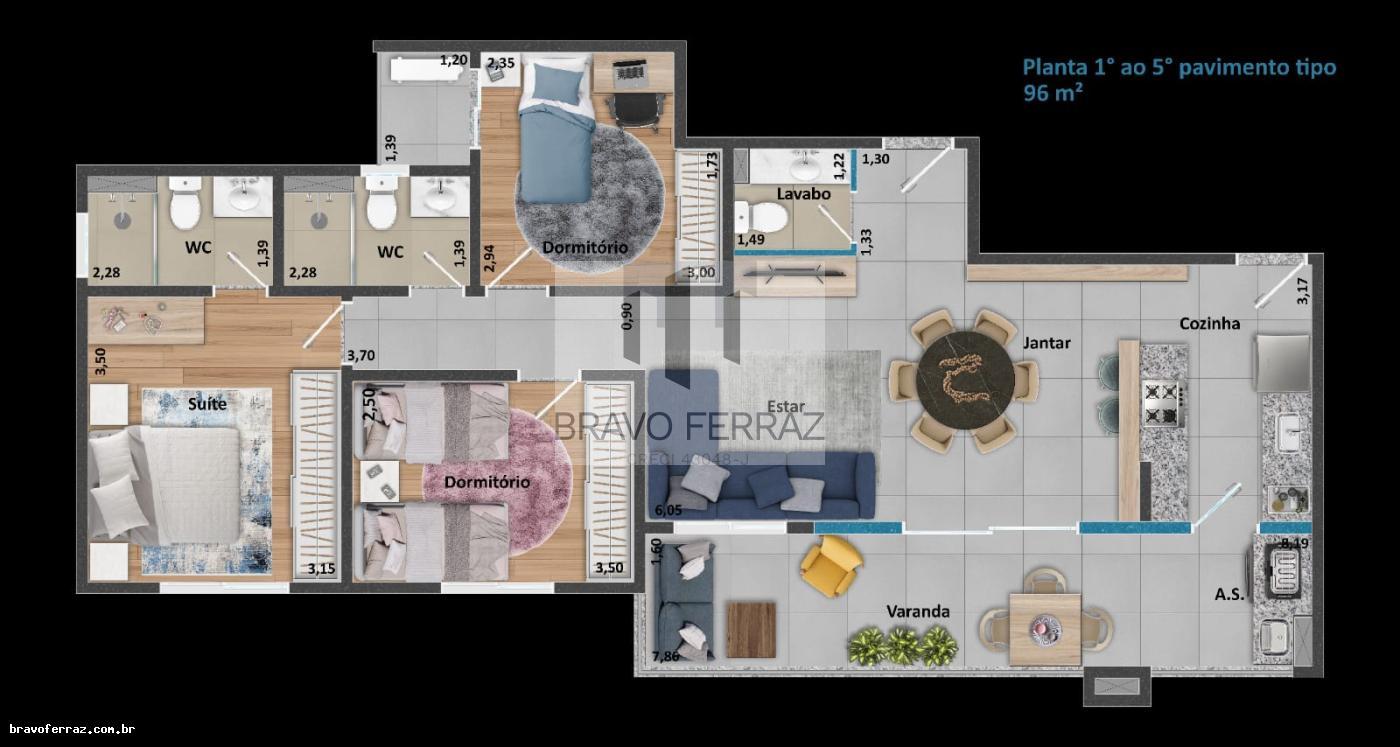 Apartamento à venda com 3 quartos, 96m² - Foto 19