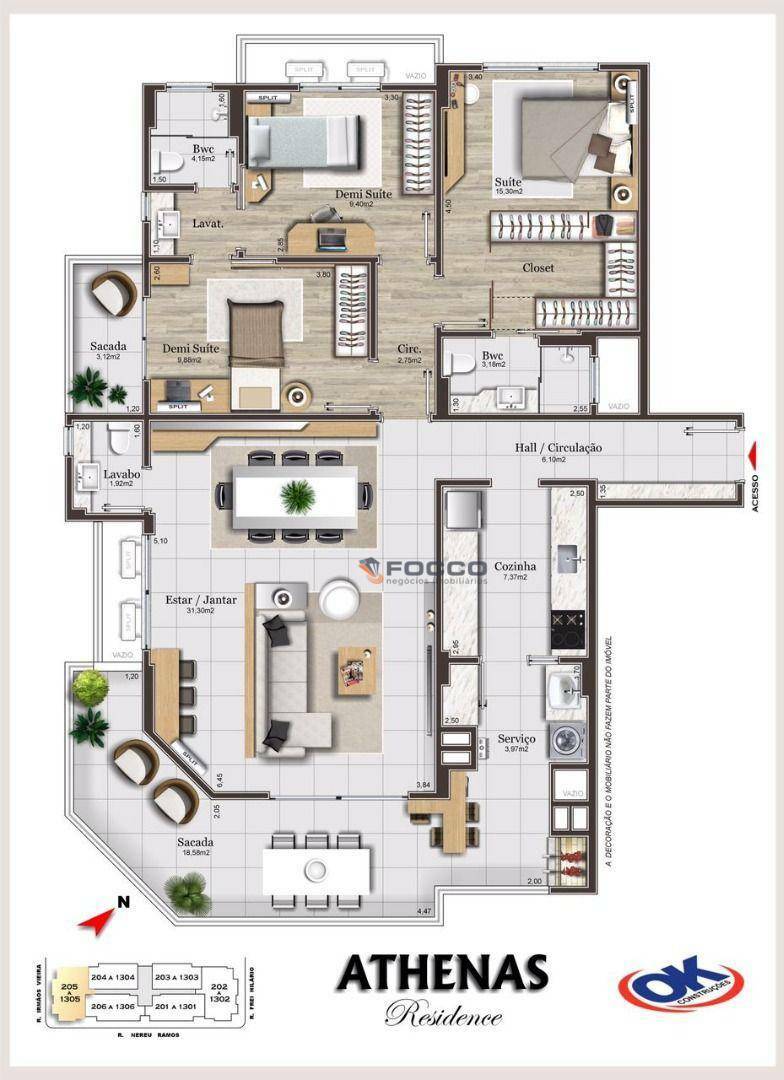 Apartamento à venda com 3 quartos, 134m² - Foto 19