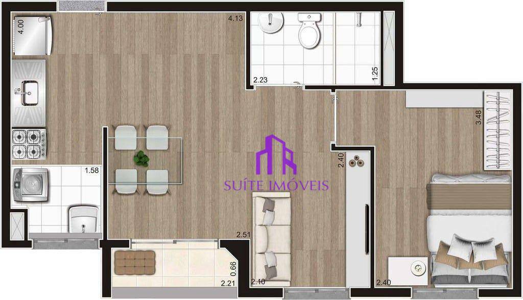 Apartamento à venda com 2 quartos, 43m² - Foto 9