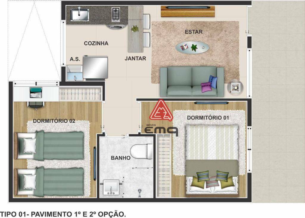 Apartamento à venda com 2 quartos, 34m² - Foto 32