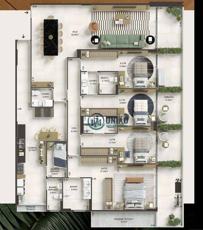 Apartamento à venda com 4 quartos, 214m² - Foto 9