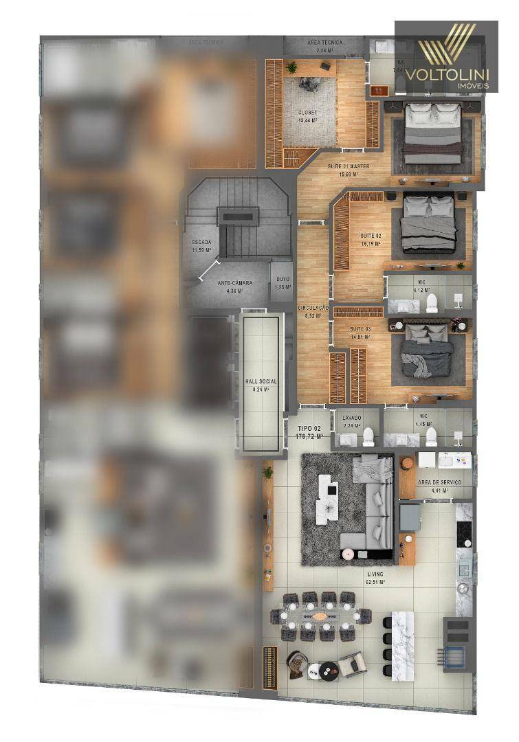 Apartamento à venda com 3 quartos, 160m² - Foto 12