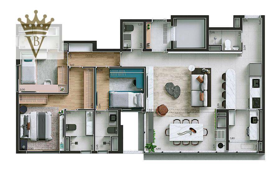 Apartamento à venda com 3 quartos, 110m² - Foto 19