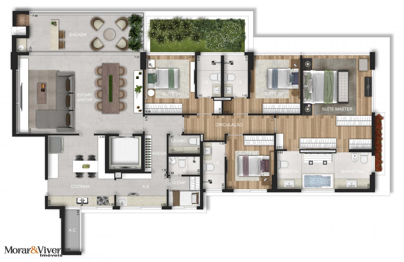 Apartamento à venda com 3 quartos, 236m² - Foto 28