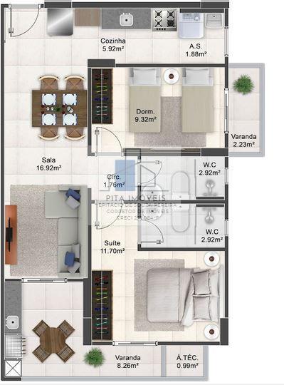 Apartamento à venda com 2 quartos, 73m² - Foto 13