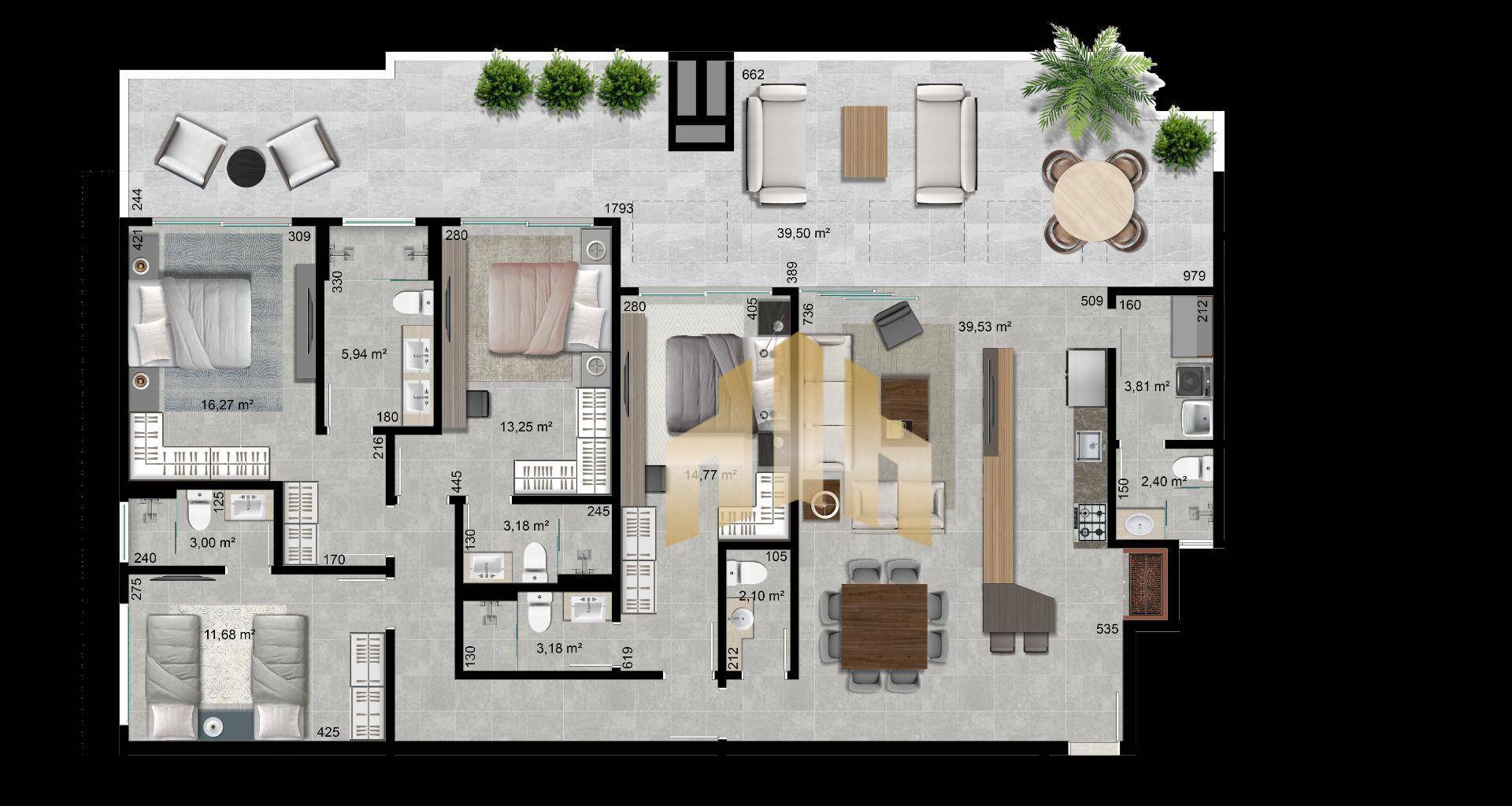 Cobertura à venda com 4 quartos, 203m² - Foto 2