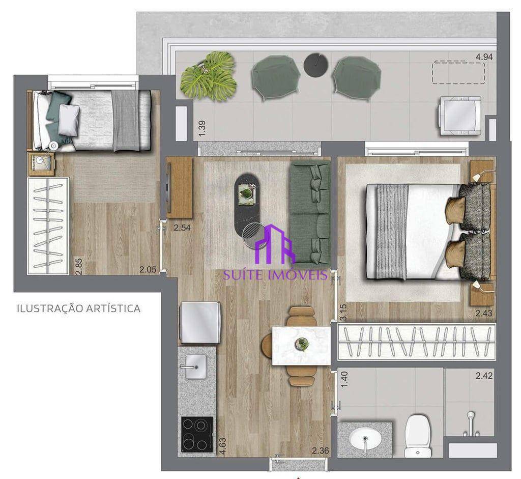 Apartamento à venda com 2 quartos, 46m² - Foto 34