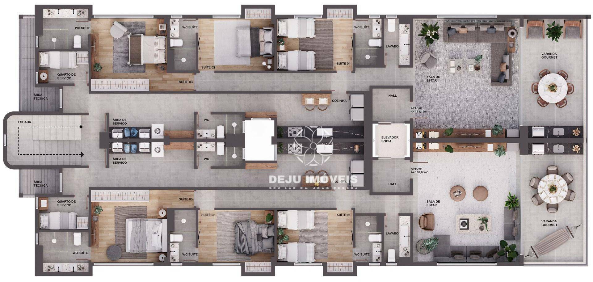 Apartamento à venda com 3 quartos, 172m² - Foto 14