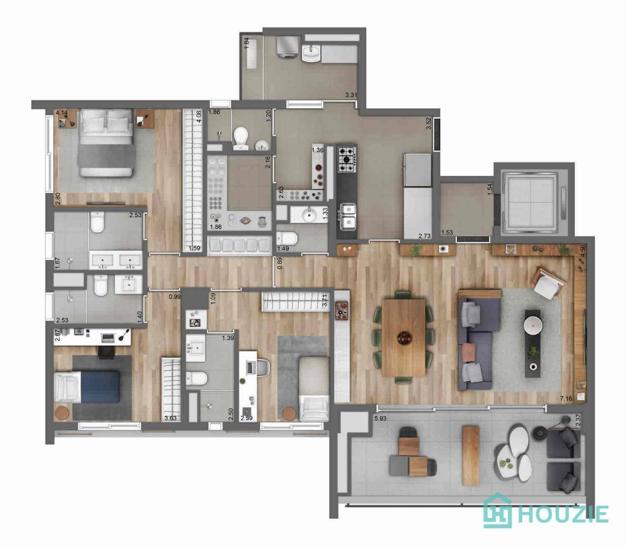 Apartamento à venda com 3 quartos, 146m² - Foto 17