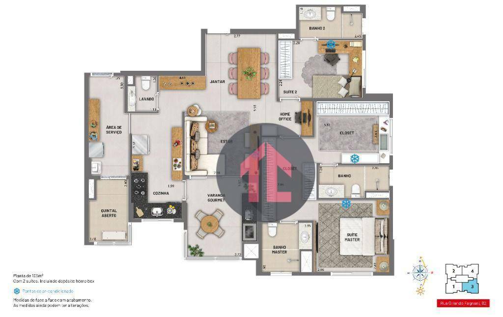 Apartamento à venda com 3 quartos, 105m² - Foto 10