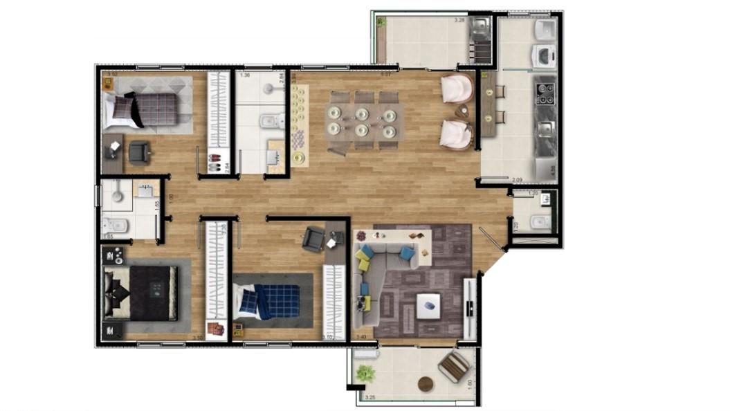 Apartamento à venda com 4 quartos, 193m² - Foto 17