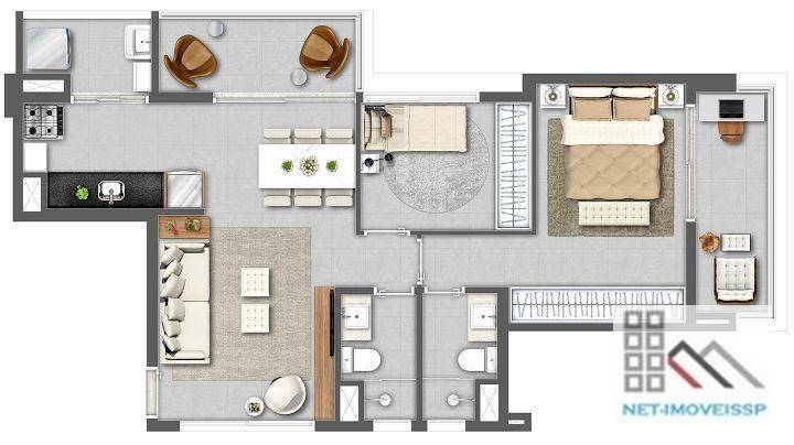 Apartamento para alugar com 2 quartos, 74m² - Foto 44