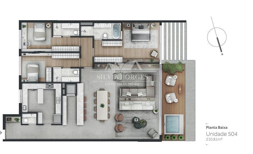 Apartamento à venda com 3 quartos, 220m² - Foto 16