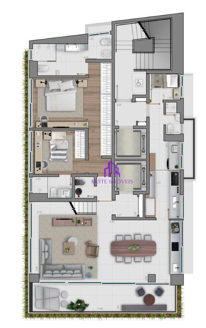 Apartamento à venda com 2 quartos, 162m² - Foto 23