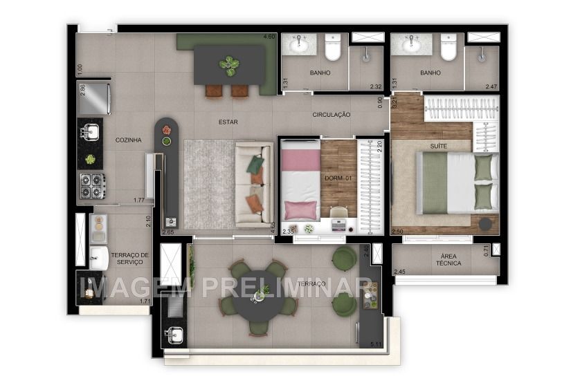 Apartamento à venda com 3 quartos, 113m² - Foto 23