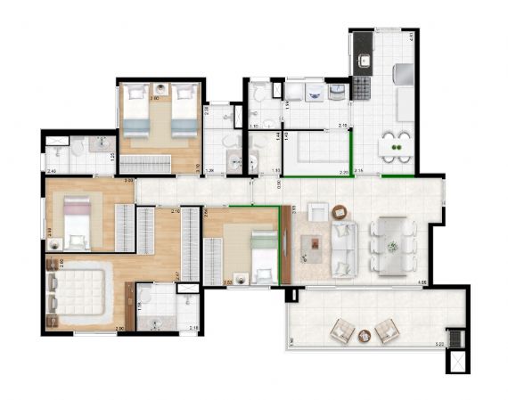 Apartamento à venda com 3 quartos, 116m² - Foto 5