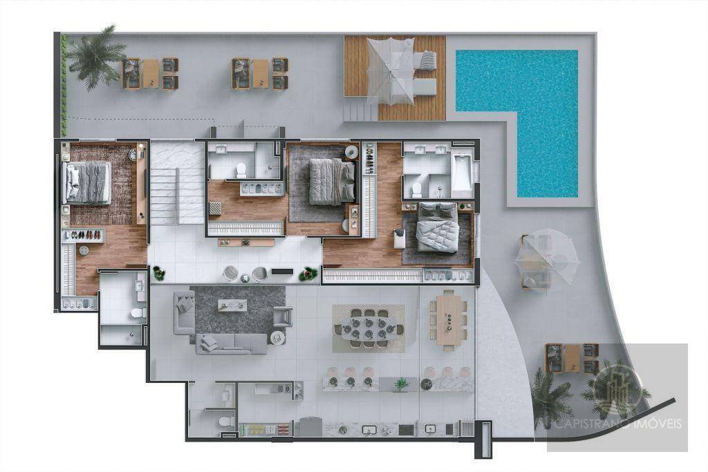 Apartamento à venda com 4 quartos, 180m² - Foto 39