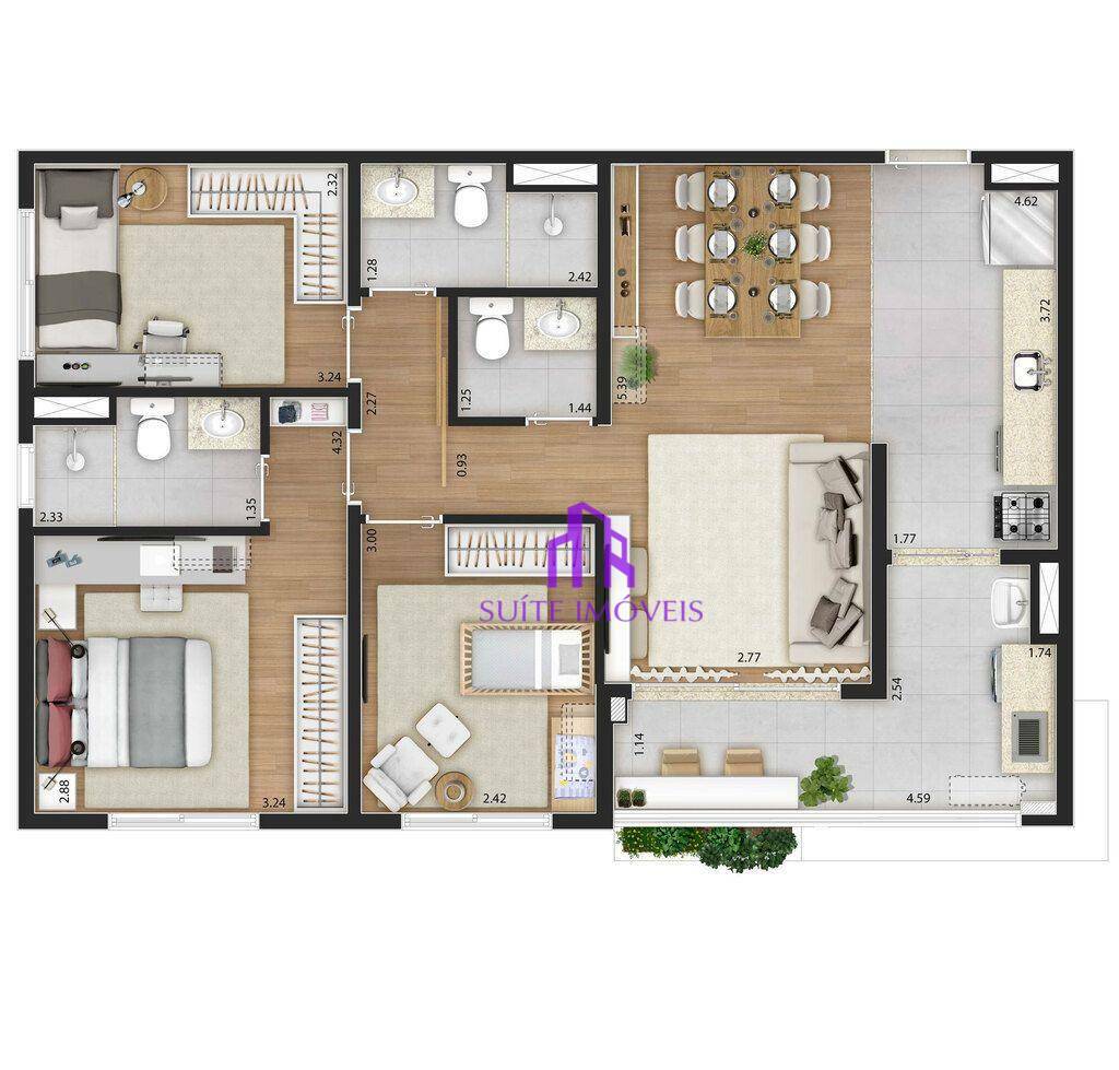 Apartamento à venda com 3 quartos, 76m² - Foto 24