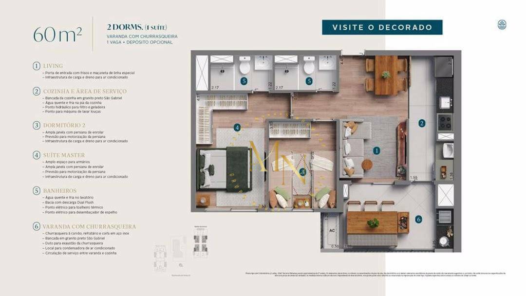 Apartamento à venda com 2 quartos, 60m² - Foto 10