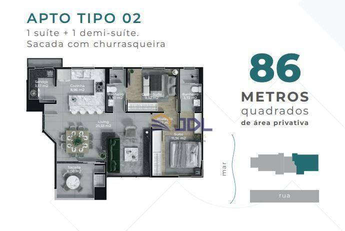 Apartamento à venda com 2 quartos, 86m² - Foto 8