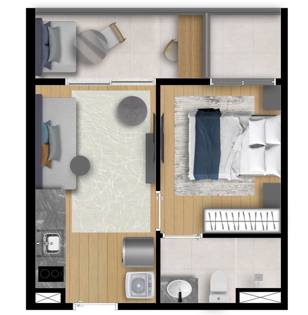 Apartamento à venda com 1 quarto, 31m² - Foto 1