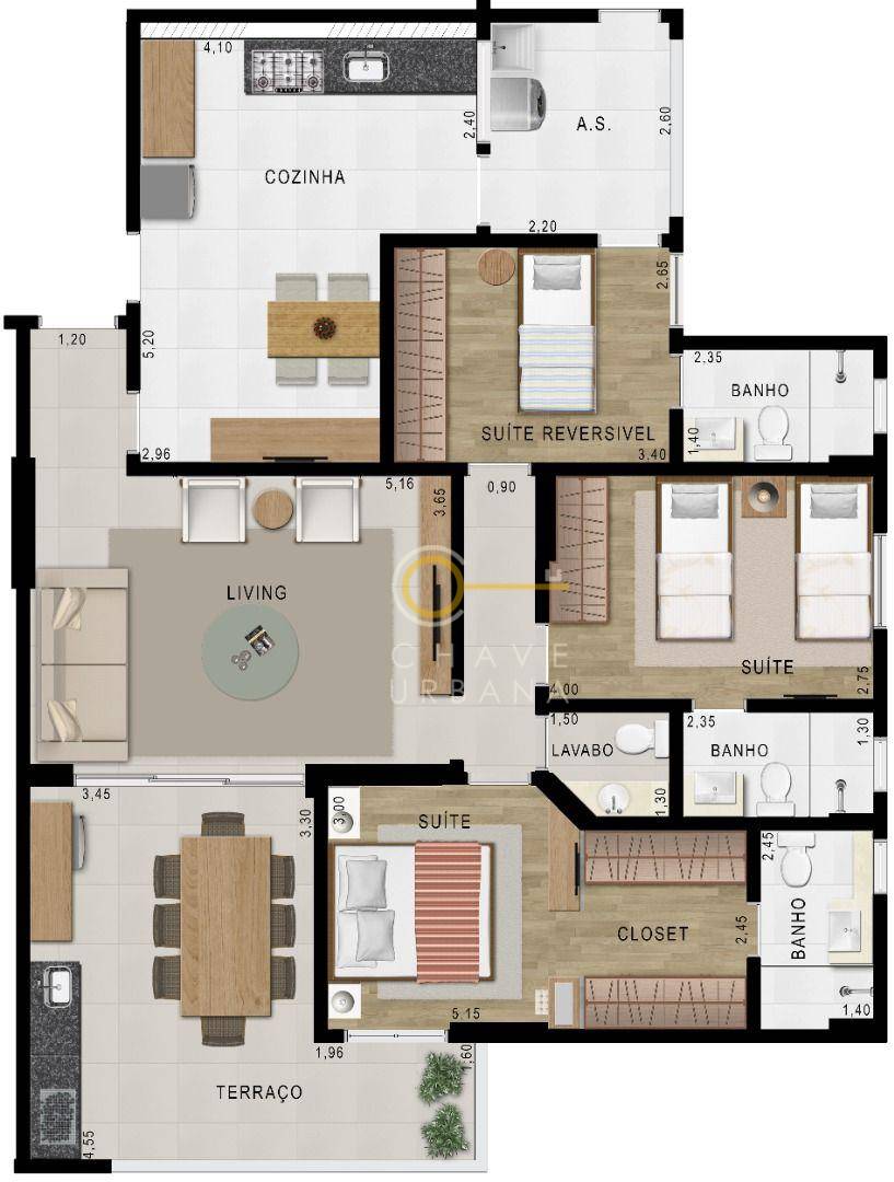 Apartamento, 2 quartos, 128 m² - Foto 4