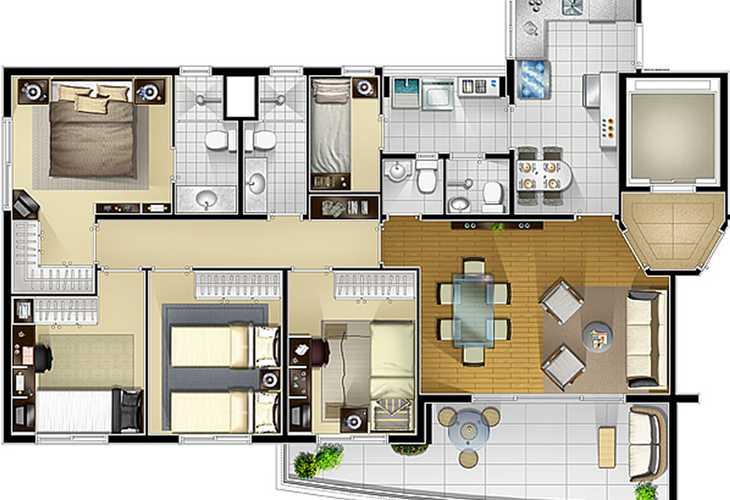 Apartamento à venda com 4 quartos, 212m² - Foto 2