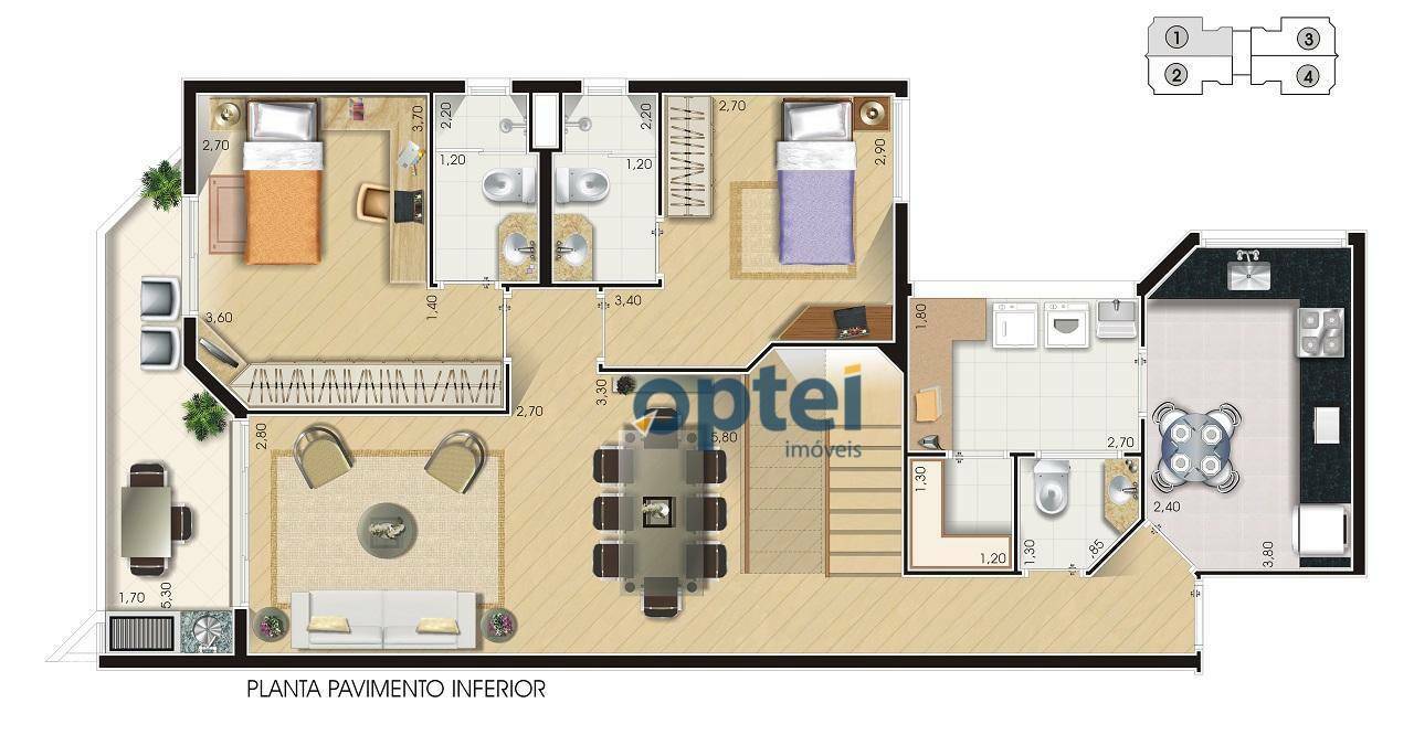 Cobertura à venda com 3 quartos, 171m² - Foto 2