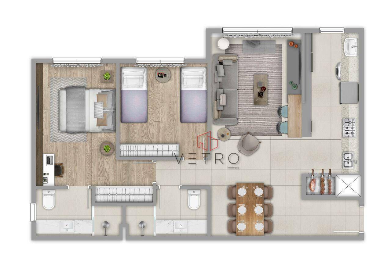 Apartamento à venda com 2 quartos, 69m² - Foto 8