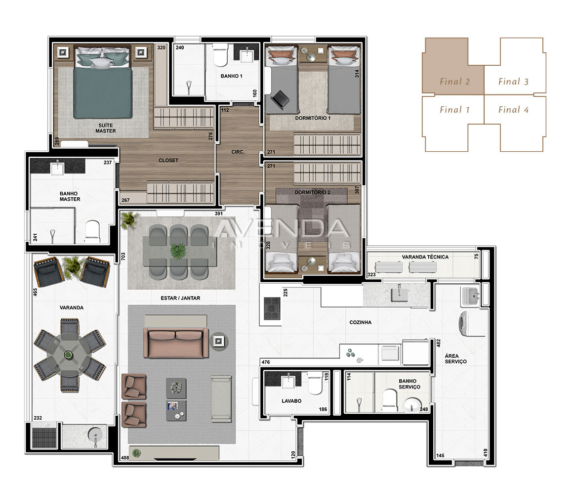 Apartamento à venda com 2 quartos, 126m² - Foto 18