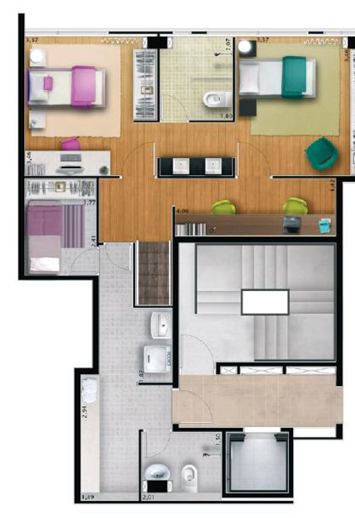 Apartamento à venda com 1 quarto, 124m² - Foto 18