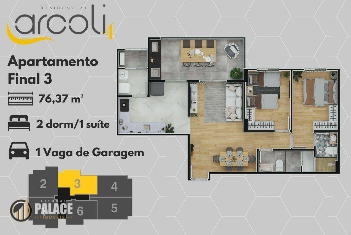 Apartamento à venda com 2 quartos, 76m² - Foto 14