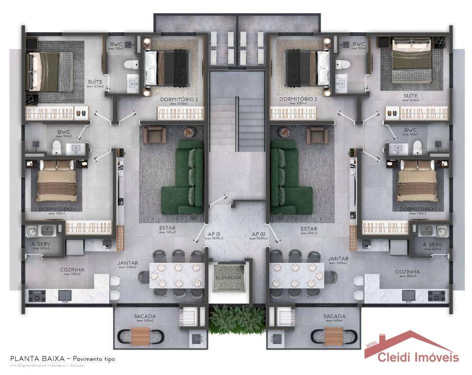 Apartamento à venda com 3 quartos, 96m² - Foto 15