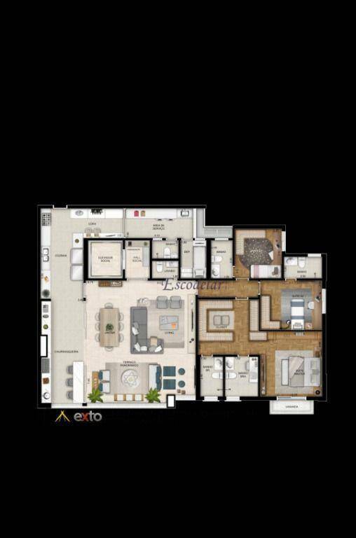 Apartamento à venda com 3 quartos, 186m² - Foto 11