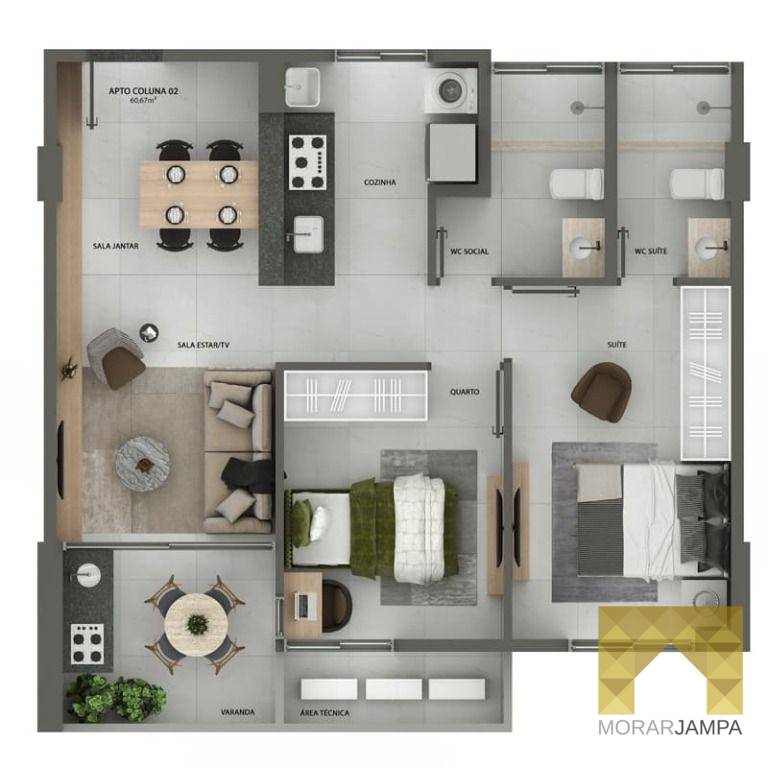 Apartamento à venda com 3 quartos, 85m² - Foto 12