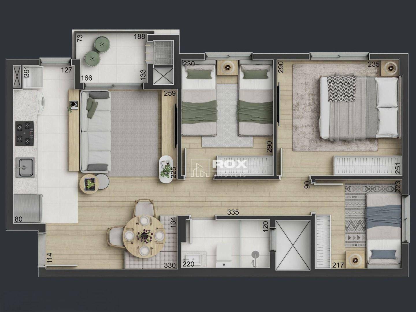 Apartamento à venda com 3 quartos, 52m² - Foto 5