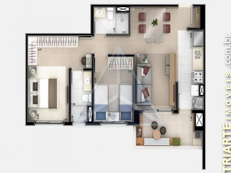 Apartamento à venda com 2 quartos, 77m² - Foto 15