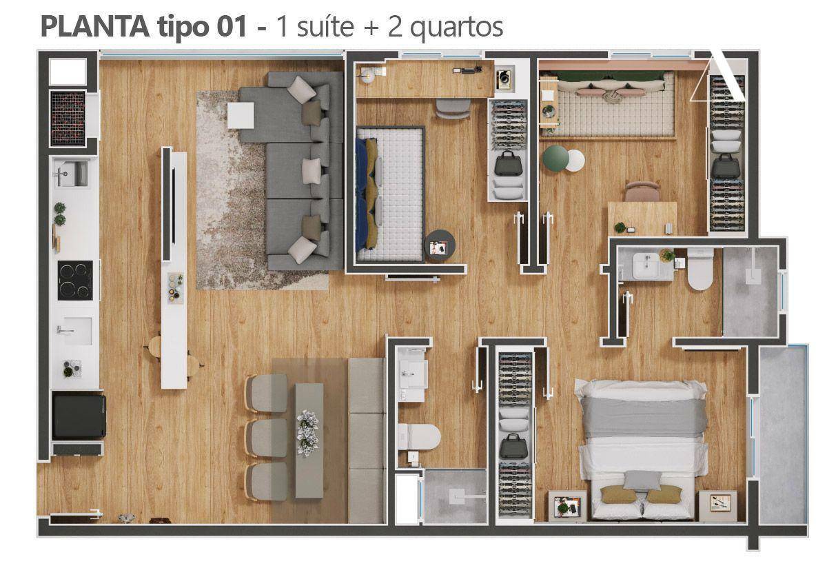 Apartamento à venda com 3 quartos, 74m² - Foto 29