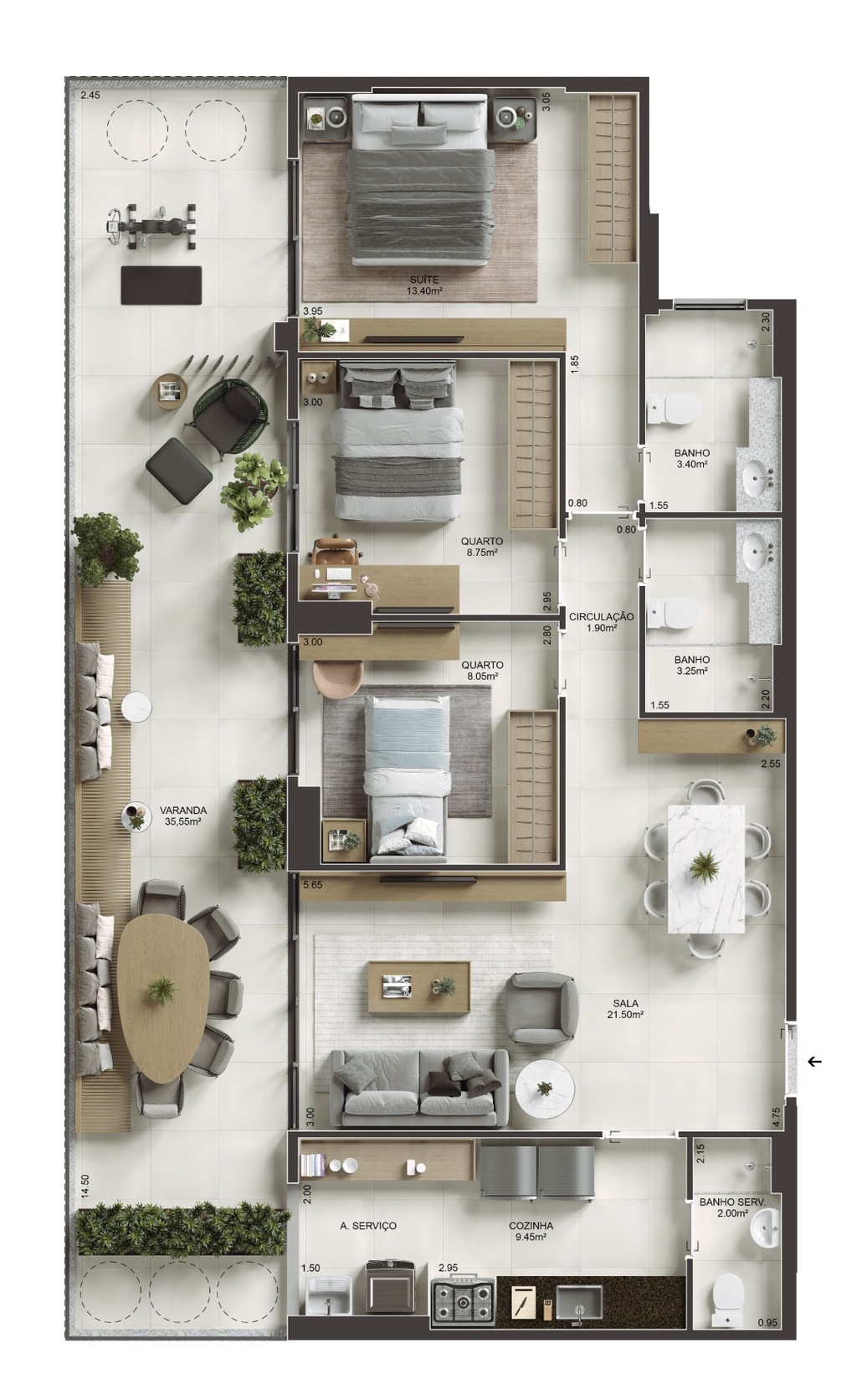 Apartamento à venda com 4 quartos, 15545m² - Foto 25