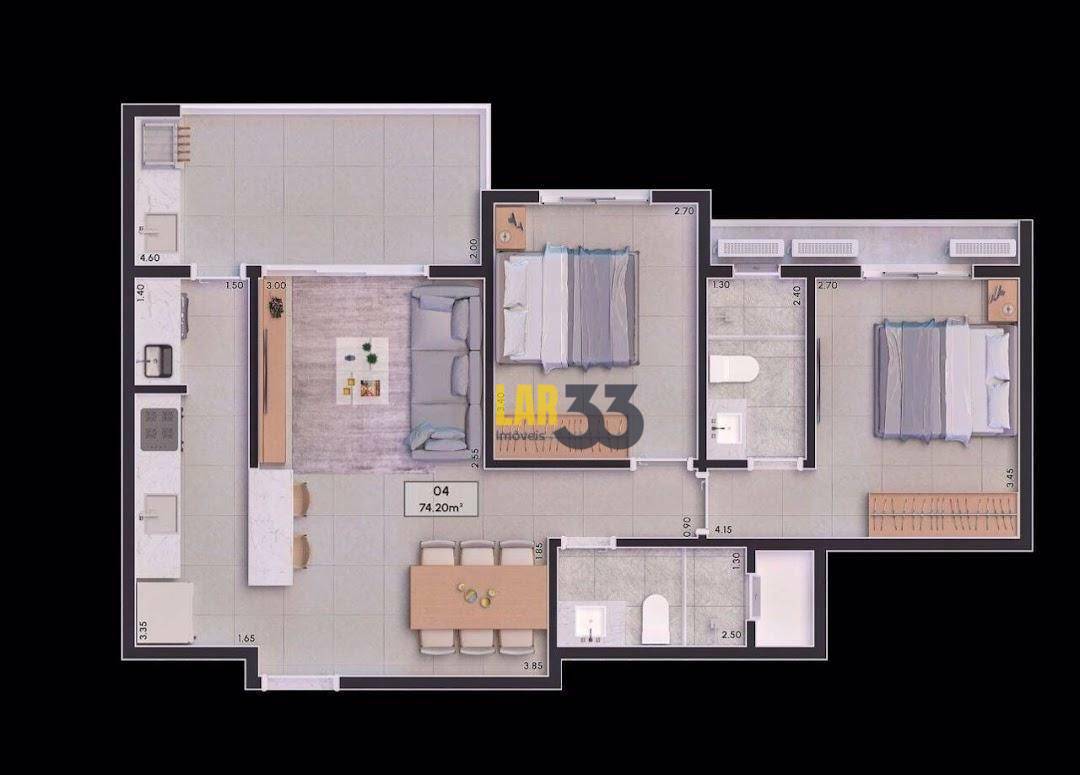 Apartamento à venda com 2 quartos, 71m² - Foto 16