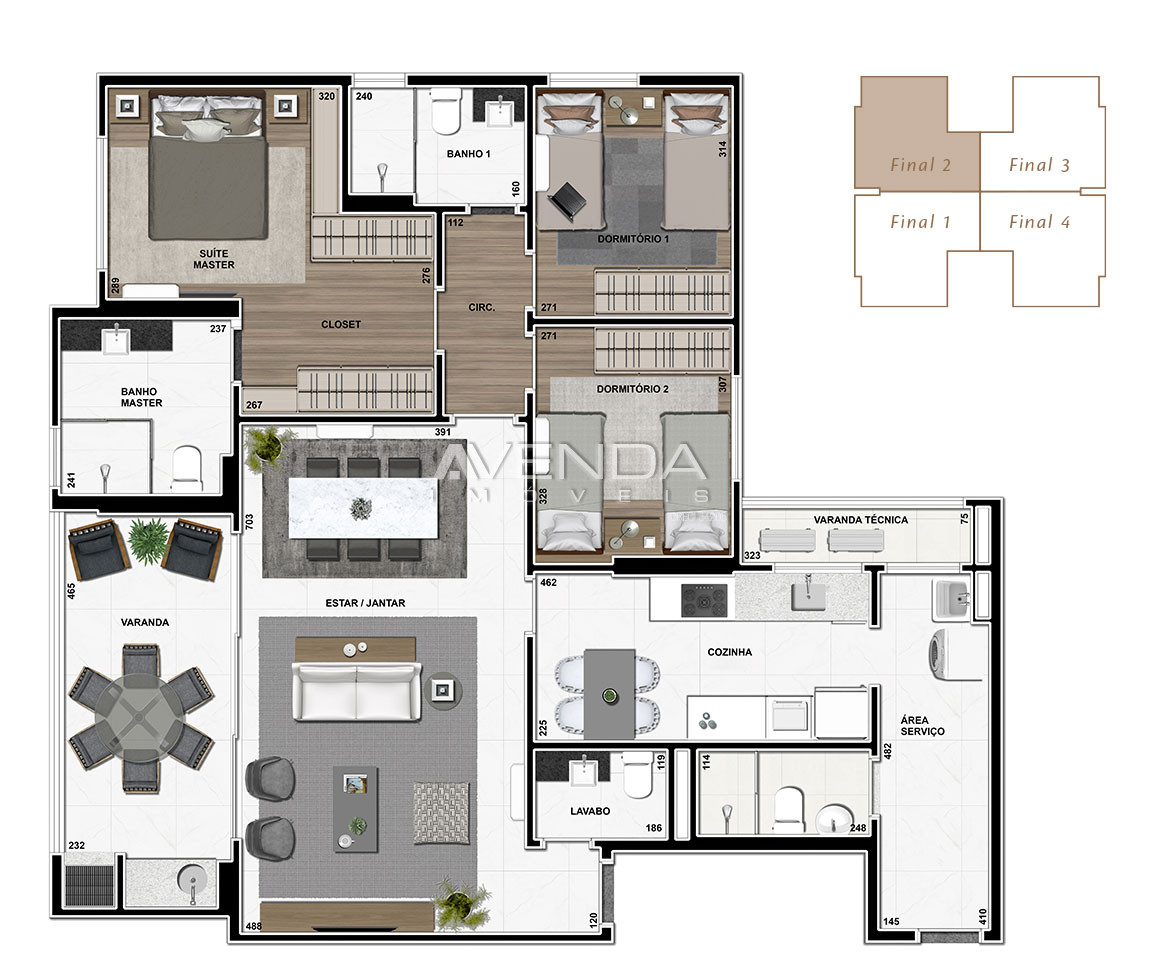 Apartamento à venda com 2 quartos, 126m² - Foto 17