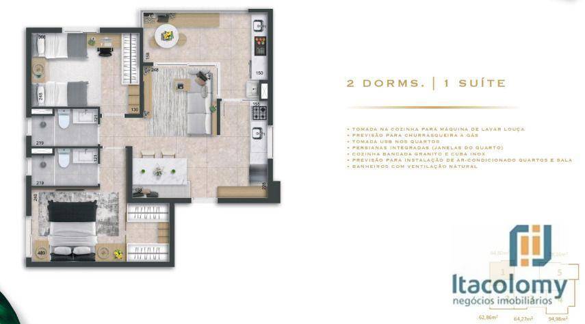 Apartamento à venda com 2 quartos, 98m² - Foto 21