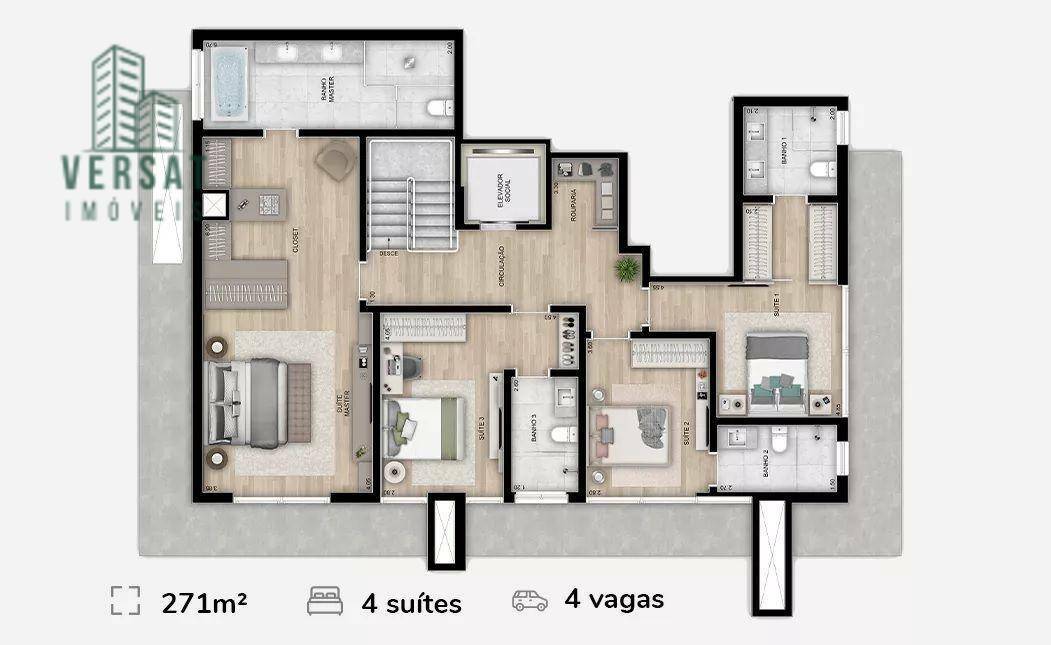 Apartamento à venda com 3 quartos, 131m² - Foto 68