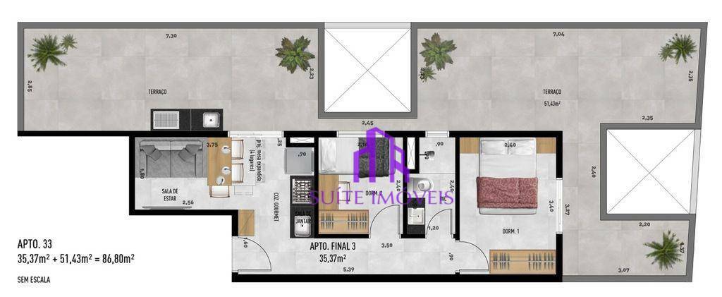 Apartamento à venda com 2 quartos, 37m² - Foto 16