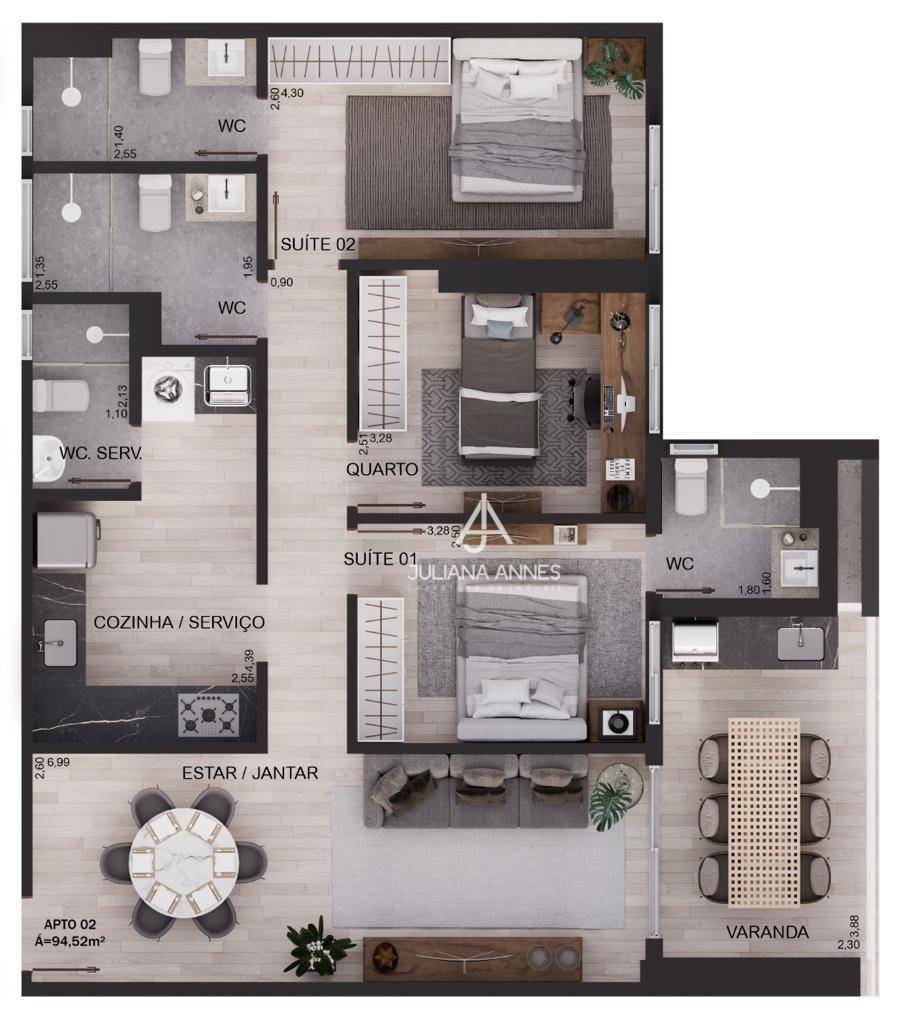 Apartamento à venda com 2 quartos, 64m² - Foto 18