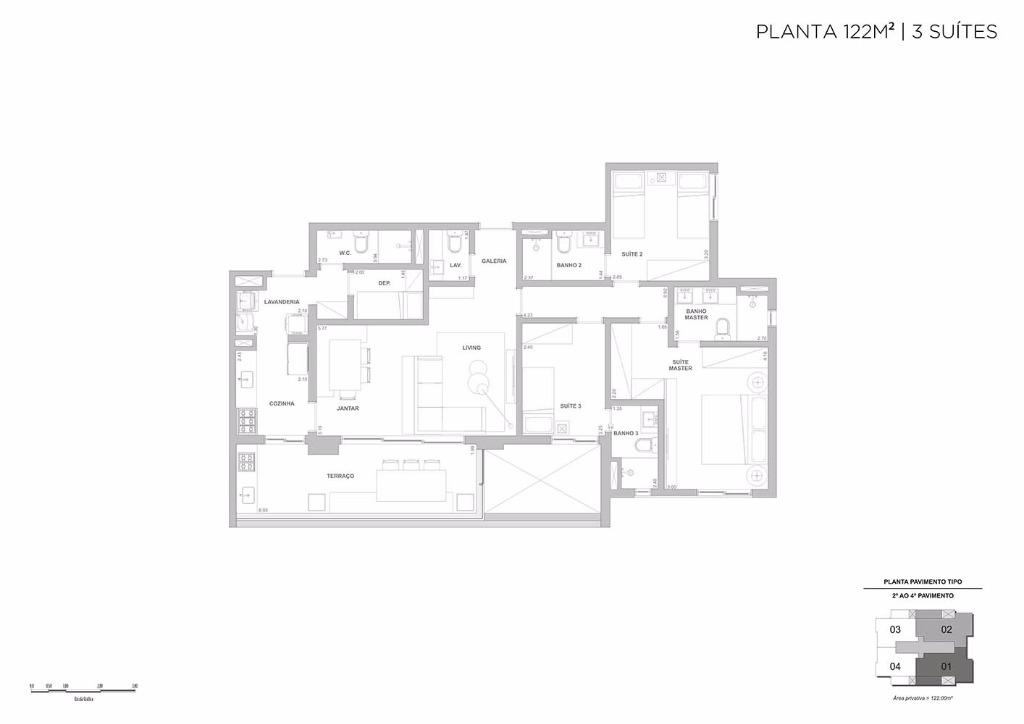 Apartamento à venda com 3 quartos, 122m² - Foto 14