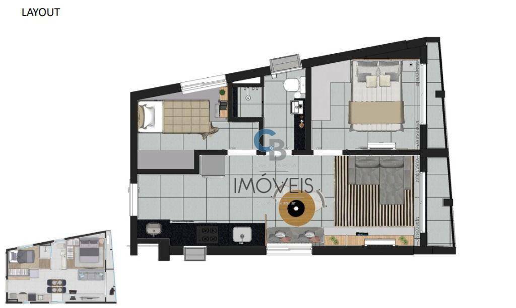 Apartamento à venda com 2 quartos, 41m² - Foto 9