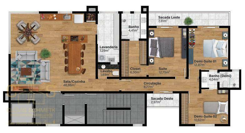 Apartamento à venda com 3 quartos, 139m² - Foto 9